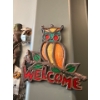 Image 2 : Owl Home Decor Collection, Bring Tools, Incl. Cast Iron Coat Hook, Trippy Picture, Metal Welcome 