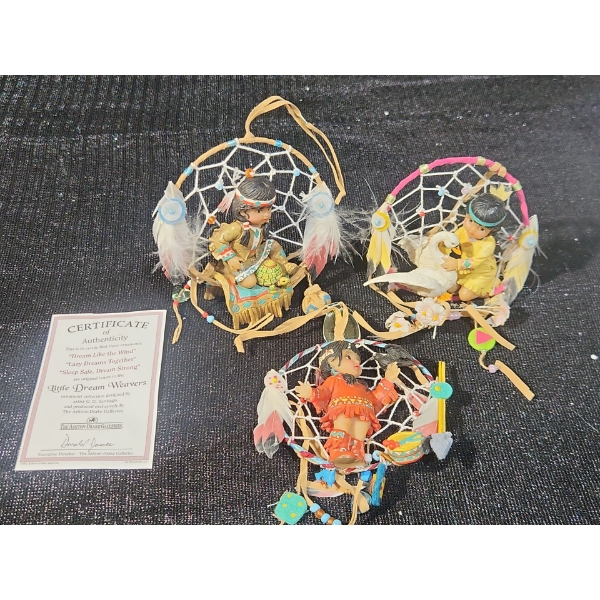 The Ashton Drake Galleries " Little Dream Weavers" Ornament Collection  Set #2