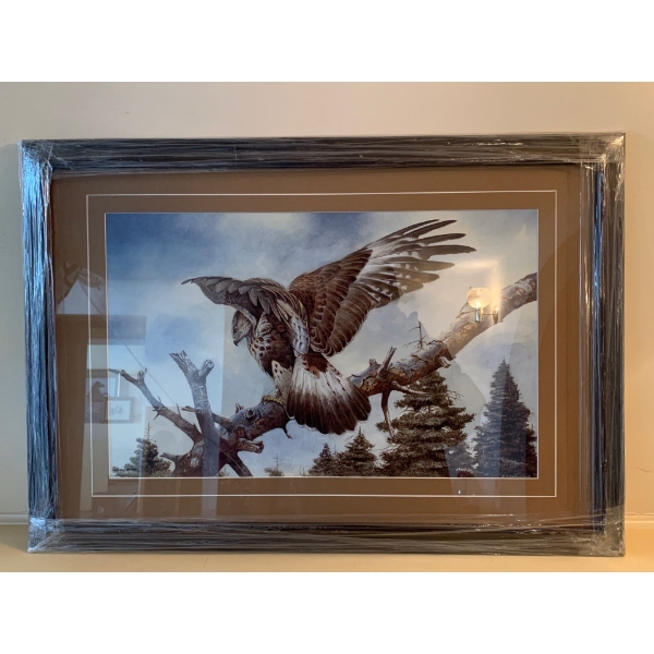 Art Print Eagle Soaring Artist Unknown 33x29