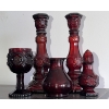 Image 1 : Ruby Red Avon Glassware Set