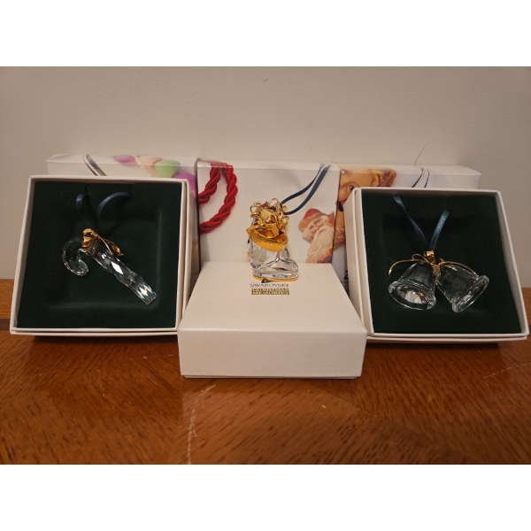 Swarovski Holiday Ornament Collection - Bell, Sock, Candy Cane 