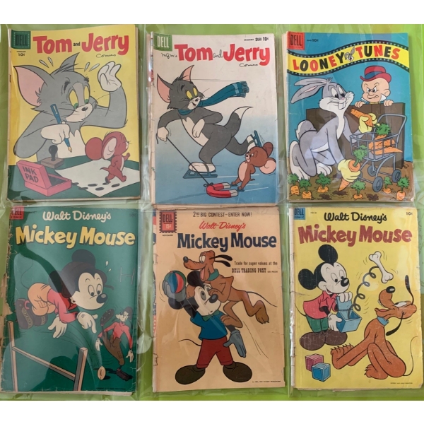 Assorted Vintage Comics Looney Tunes MIckey & More 12 Count