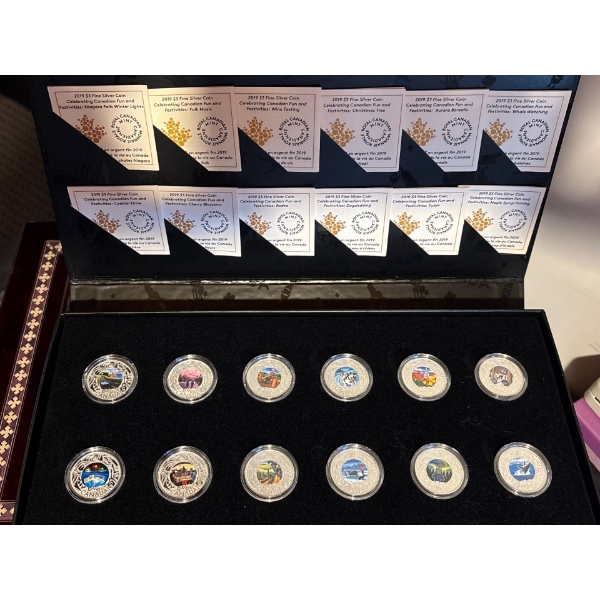 2019 Celebrating Canadian Fun and Festivities - Pure Silver 12 Coin Set