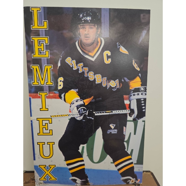 Mario Lemieux Pittsburgh Penguins Vintage Poster, 22x33