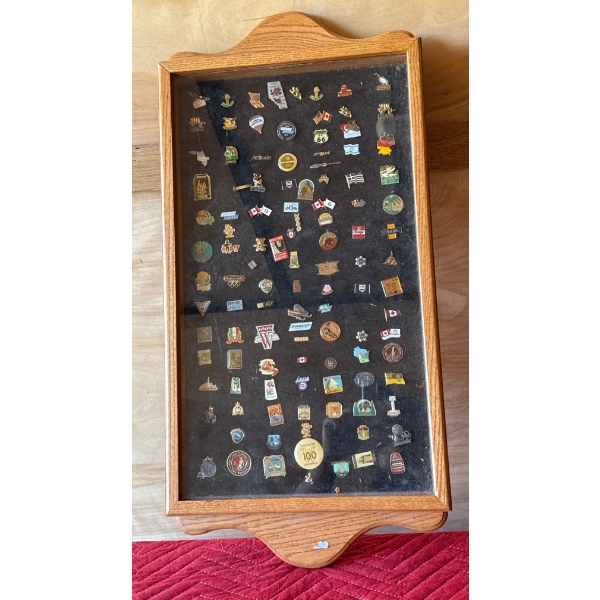 Large Collection of Canadian Pin in Display Case
