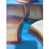 Image 6 : Lovely Vintage Ombre Pottery Lazy Susan w/ Matching Pottery  Divided  Serving Platter (9Pcs Total) 