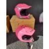 Image 1 : NEW FULMER MX Helmets - PHX Youth FMVSS 218 XXL & Size XL Pink w/ Skull
