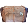 Image 1 : William Whiteley Ltd Steamer Trunk with Canvas and Wood Straps