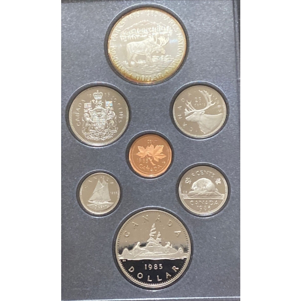 1985 Canadian Proof Set- Moose Silver Dollar 50% 23.33 Grams