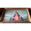 Image 1 : Vintage Framed Jesus Sacred Heart & Cherubs 32x18