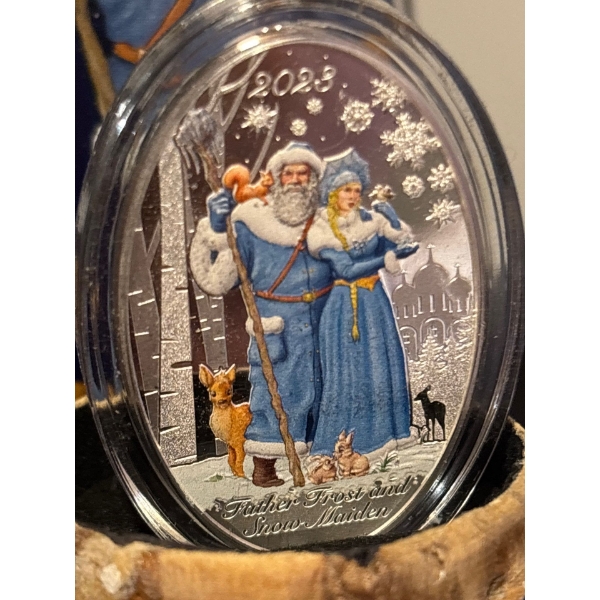 2023 $5 Father Frost Matroyshka Nesting Doll - Pure Silver Coin

