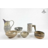 Image 5 : Collection Of Handmade Studio Pottery Pieces , Pitcher, Mug, And Various Bowls.