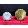 Image 2 : Porcelain/Brass Las Vegas Plate Wall Decor, Diameters are 7 & 9