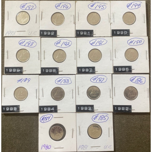 Collection of Canadian Dimes