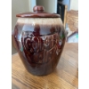 Image 1 : Vintage McCoy Brown Drip Cookie Jar with Asian Theme Cookie Jar
