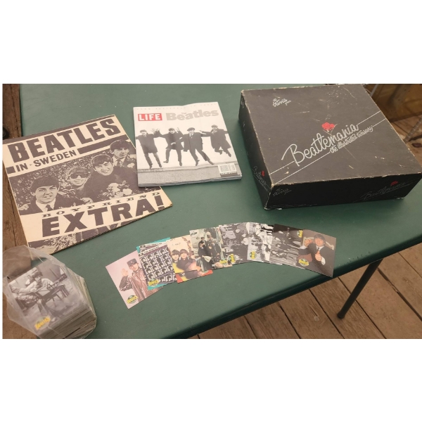 Beatles Collectibles Bundle With Game, Magazines, and Cards