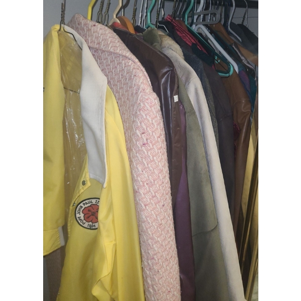 Contents of Closet- Women's Coats/ Assorted Sizes (5)