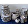 Image 1 : Vintage Earthenware Dinner Service Niderviller France In The Prunes Pattern