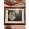 Image 1 : Flowers in Vases (2) 35Hx12W, Wolf Painting 13Hx16W 