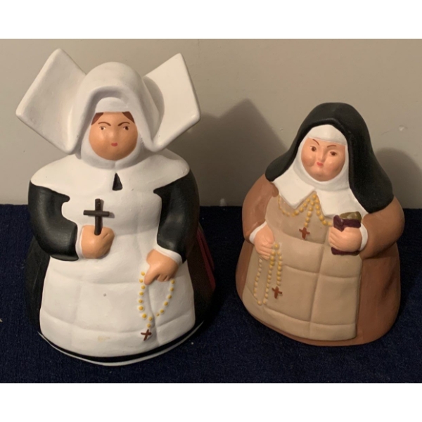 Made in Columbia Nun Figures - 6.5T