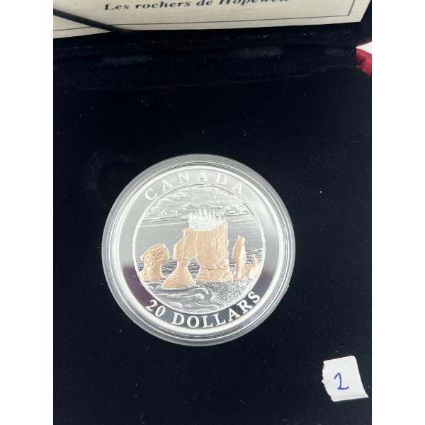 2004 Canada $20 Natural Wonders - Hopewell Rocks Pure Silver