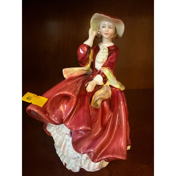 Royal Doulton 'Top O' the Hill' Woman Figurine - 8T 