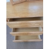 Image 5 : Double Wide Oak Dressing Table w/ Standing Mirror 59x23x70