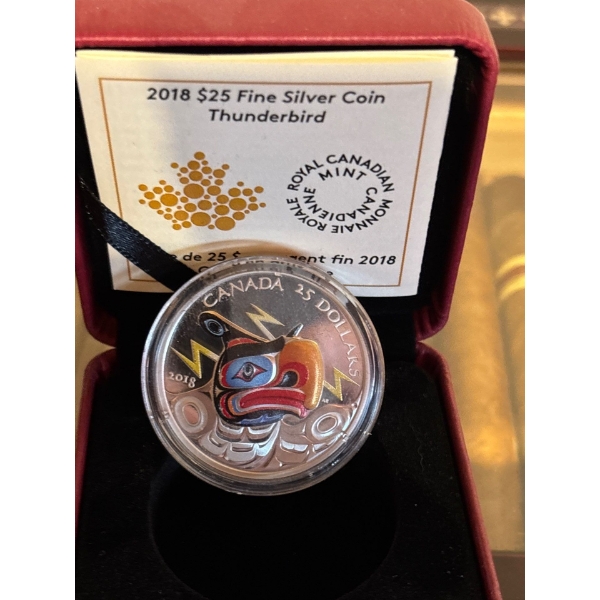 2018 $25 Thunderbird - Pure Silver Coin