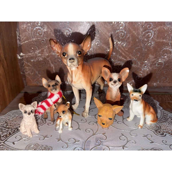 Seven Chihuahua Figurines