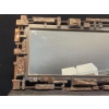 Image 2 : Mid Century Syroco Inspired Brutalist Mirror - 29.5"W x 17.25"H