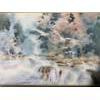 Image 1 : Icy Landscape Painting Print (6.75 x 4.75" Before Frame)