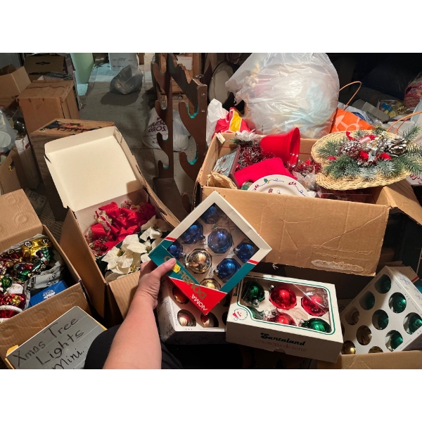 amazing collection of glass Christmas ornaments, Norma double glow fine quality, decorations, vintag