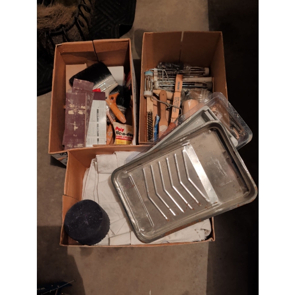 Painter's Pack - Everything You Need & More - Metal Paint Tray Drop Sheets Belt Sander Refills & Mor