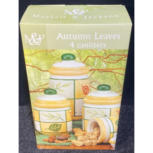 Mayfair & Jackson Autumn Leaves 4 Piece Canister Set