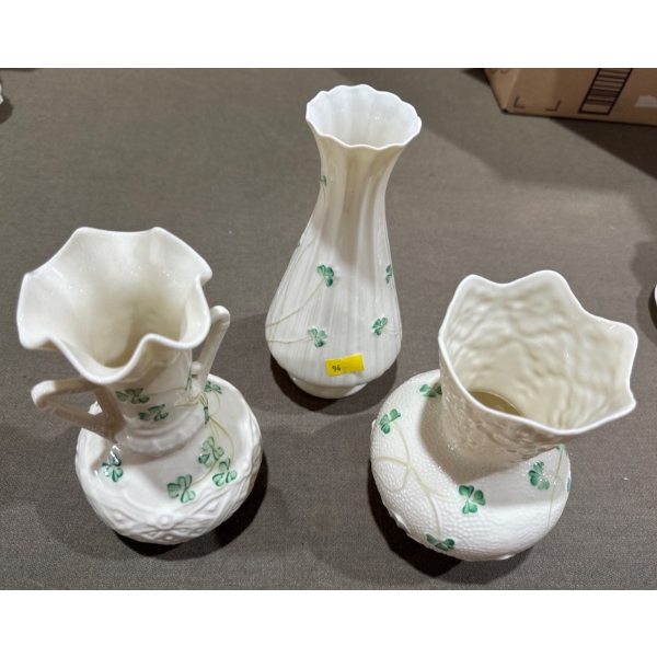 Set of Belleek Vases 