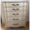 Image 1 : French Provincial-Style Five-Drawer Chest with Decorative Hardware