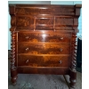 Image 1 : Rare XXL Mahogany Scottish Flame Chest Of Drawers 48x22x58 