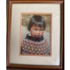 Image 2 : Gerda Christofferson - 3 Vintage Portraits Of Indigenous Children - Prints In Gold Frames 