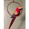 Image 2 : Hanging Bright Colored Paper Mache Parrots x 2 