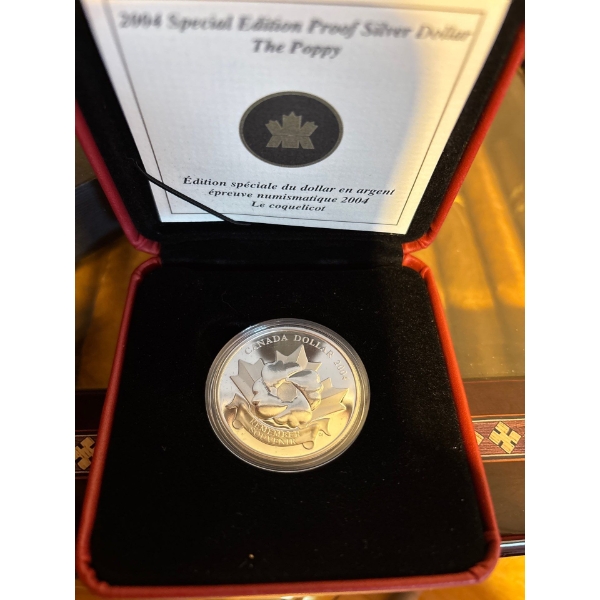 2004 $1 Poppy - Pure Silver Dollar