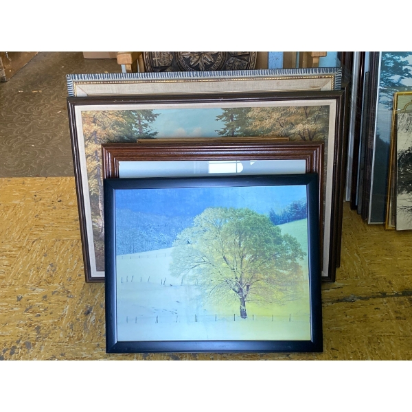11 piece Set of Framed art