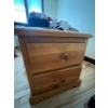 Image 3 :  vintage old style wooden desk and a solid wood two drawer nightstand