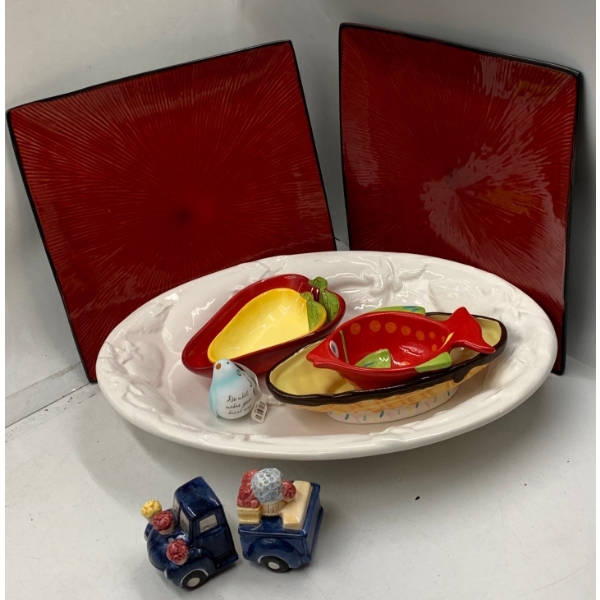 Assorted Decorative Fun Dishware Collection 