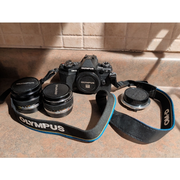 Olympus OM-D Mirrorless Camera w/ Olympus Lenses &  Accessories 
