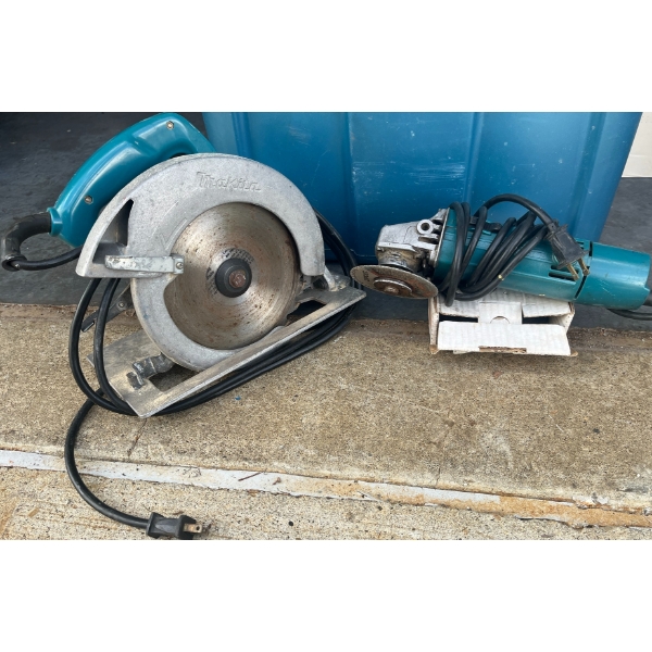 Makita 5007NB 7-1/4" Circular Saw and Makita Angle Grinder