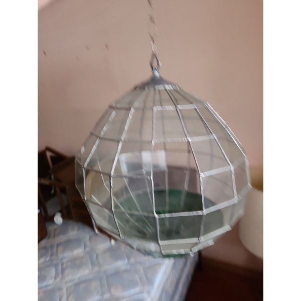 Tiffany-Style Stained Glass Ceiling Shade 25 T, 17 W