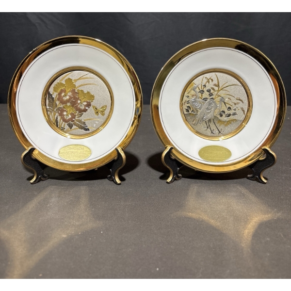 LAL Original Oriental Art Gilded Decorative Plates