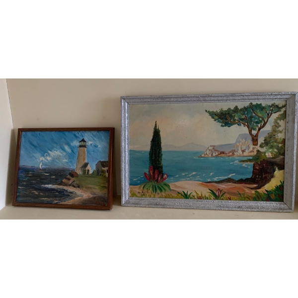 Art Oil on Board Artists Pete & E.R. Levi 26x18