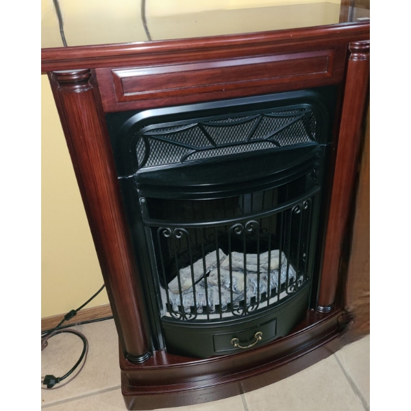 Pro-Com Electric Fireplace Model Number V50TYLA-BC with Metal Front Grate 38 T, 26 W, 12 D