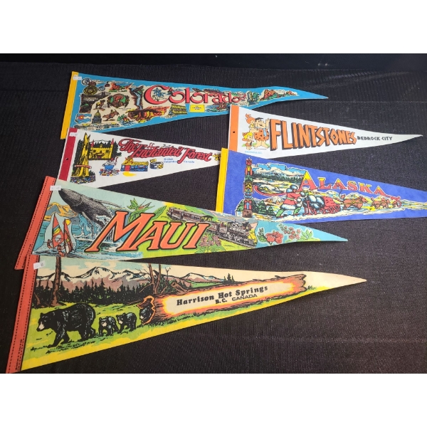 Pennants Including: Flintstones, Maui, Harrison Hot Springs and More!